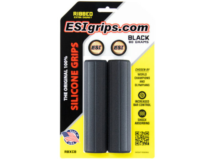 Excellent Quality ESI GRIPS Ribbed Extra Chunky Silicone Bicycle Grips | black