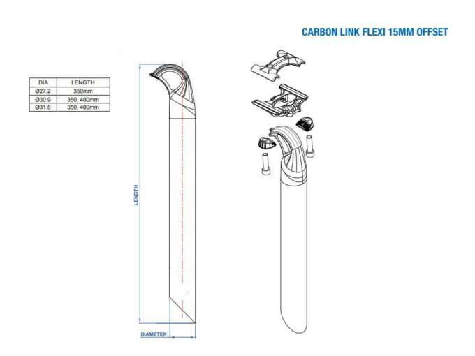 Top Sell RITCHEY Seatpost Superlogic Link Flexlogic Carbon 30,9 mm