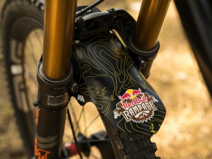 Quick Delivery ALL MOUNTAIN STYLE Fender Mud Guard | Red Bull Rampage yellow