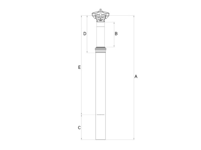 Limited Edition KIND SHOCK Seatpost Rage-i Remote | without Lever | 170 mm