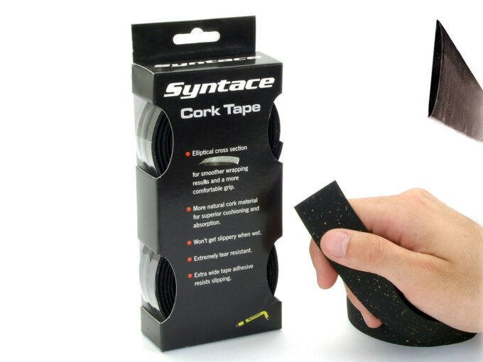 Excellent Quality SYNTACE Bar Tape Cork Tape | black