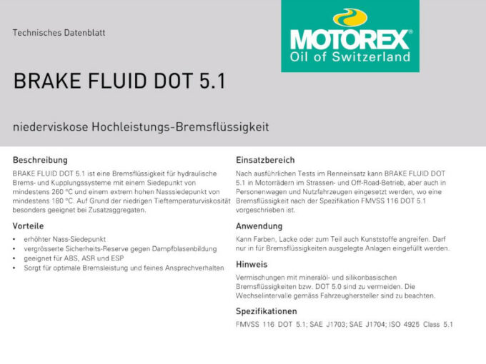 Limit Offer MOTOREX BRAKE FLUID DOT 5.1 | 1 liter