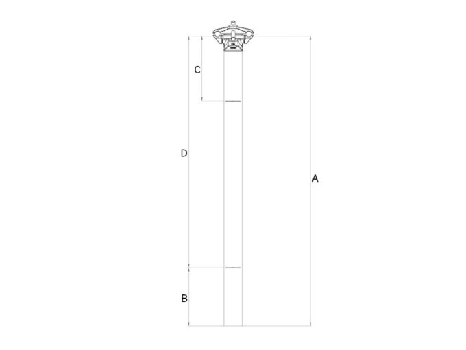 Closeout Sale MCFK Seatpost Carbon straight UD | matte 30,9 mm