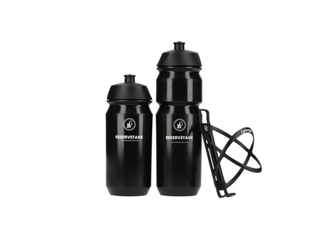Limit Offer LIGHTWEIGHT Bottle Cage Edelhelfer Carbon incl. Bottle Reservetank | black