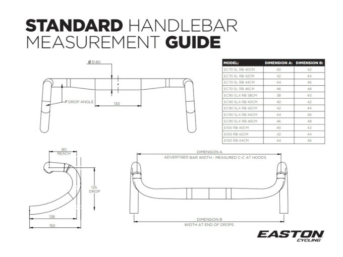 Limited Edition EASTON Handlebar E100 Di2 Roadbike 31,8 mm