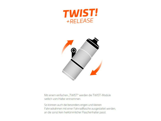 Promotion FIDLOCK TWIST bottle including cap + bike base Set clear | 800 ml