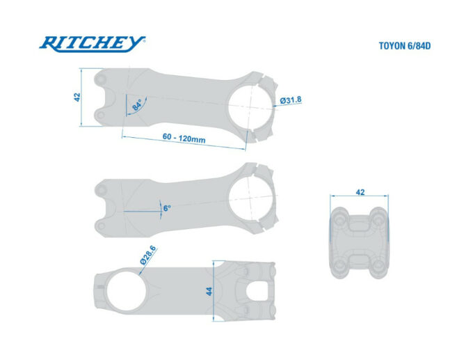 Featured RITCHEY Stem WCS Toyon matte black 6°