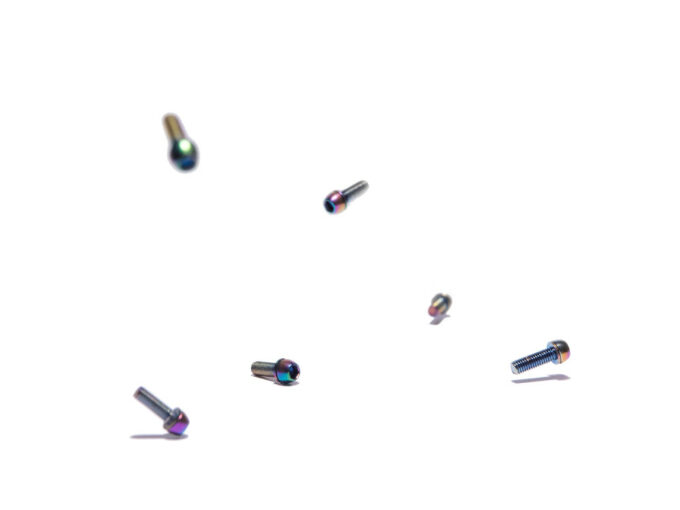 Promotion TITLE MTB Screw Set for ST1 Stems | oil slick